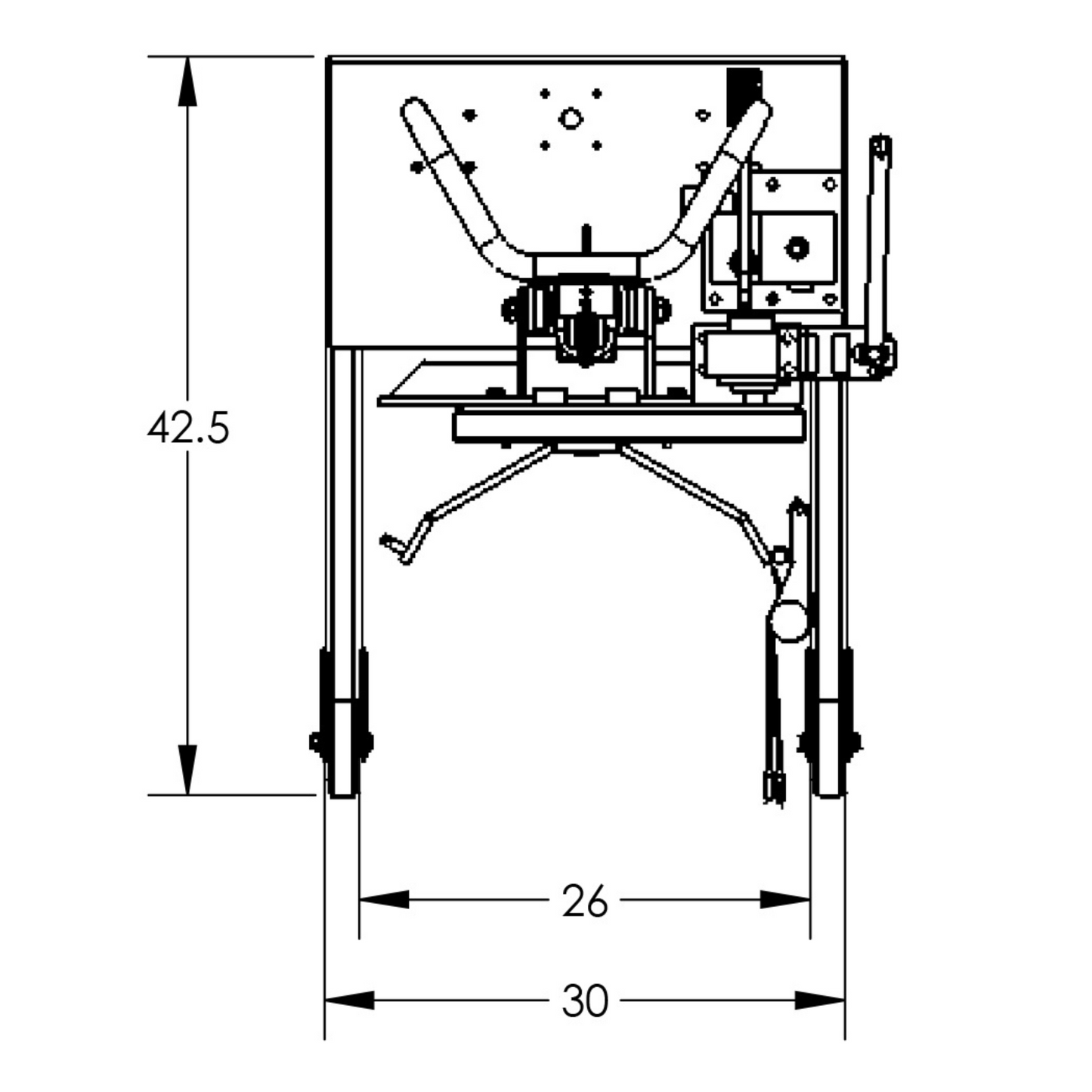 Manual Drum Lift & Rotator, Strap, Straddle, 90" and 78"