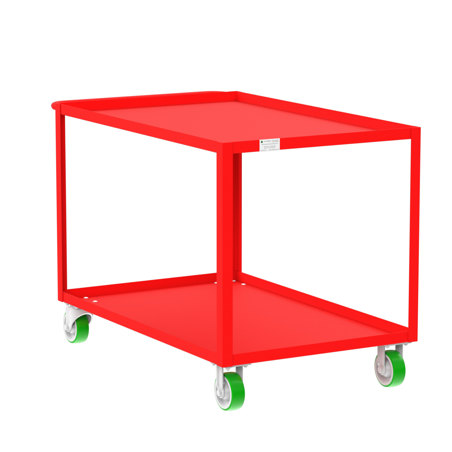 2-Shelf 12 Gauge Utility Cart, 48×30″, Standard / Flat Top - Heavy Duty Utility Cart for Stocking & Transport