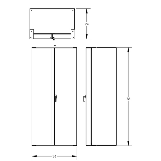 Industrial Bin & Shelf Cabinet, Full Bins 48"× 78″ or 36" x 78" - 147 Bins Included