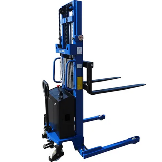 Efficient Electric Lift Walkie Straddle Stacker for Pallet Handling | MXEM
