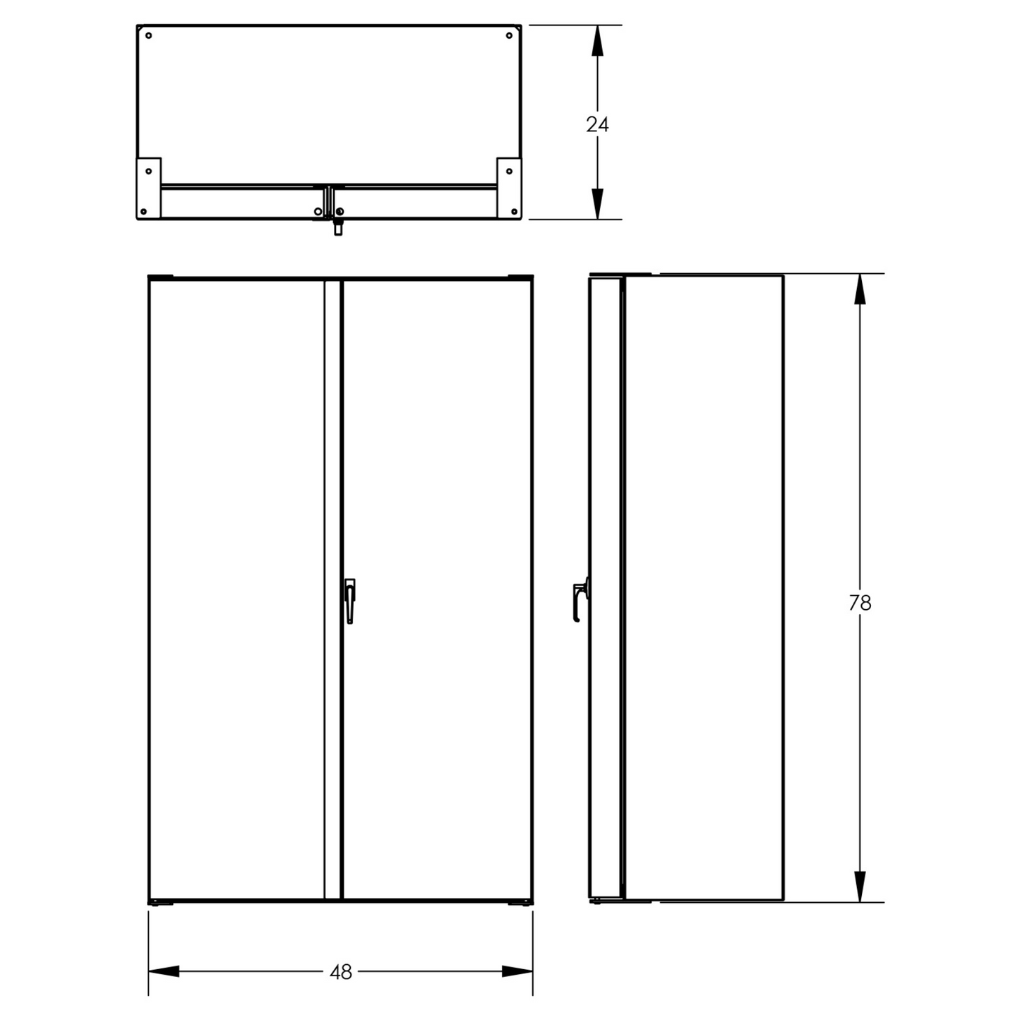 Industrial Bin & Shelf Cabinet, Full Bins 48"× 78″ or 36" x 78" - 147 Bins Included