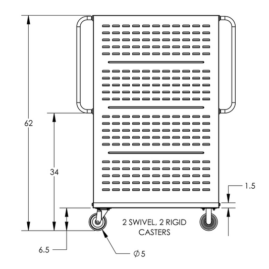36″ A-Frame Bin & Tool Cart