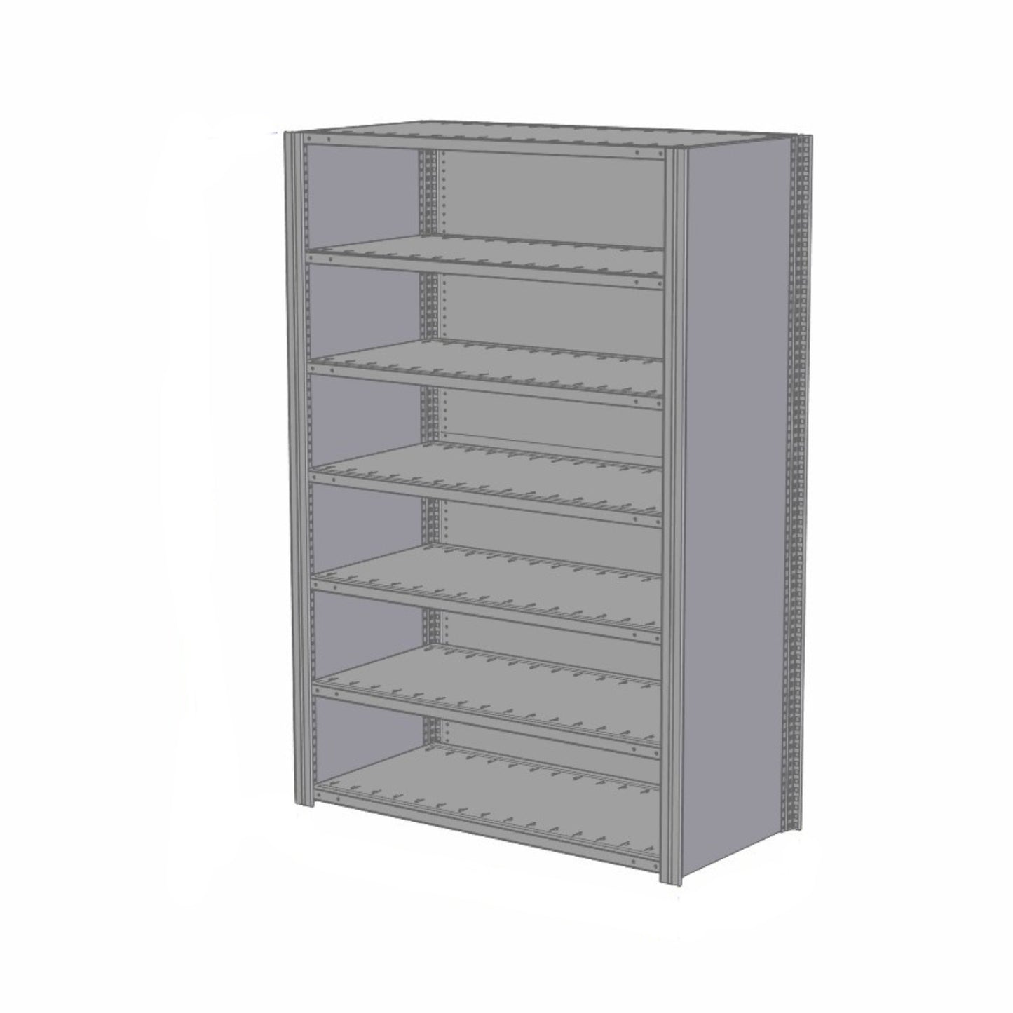 Shelving system 99 height x 48 width x 24 depth | Option: Open / Closed