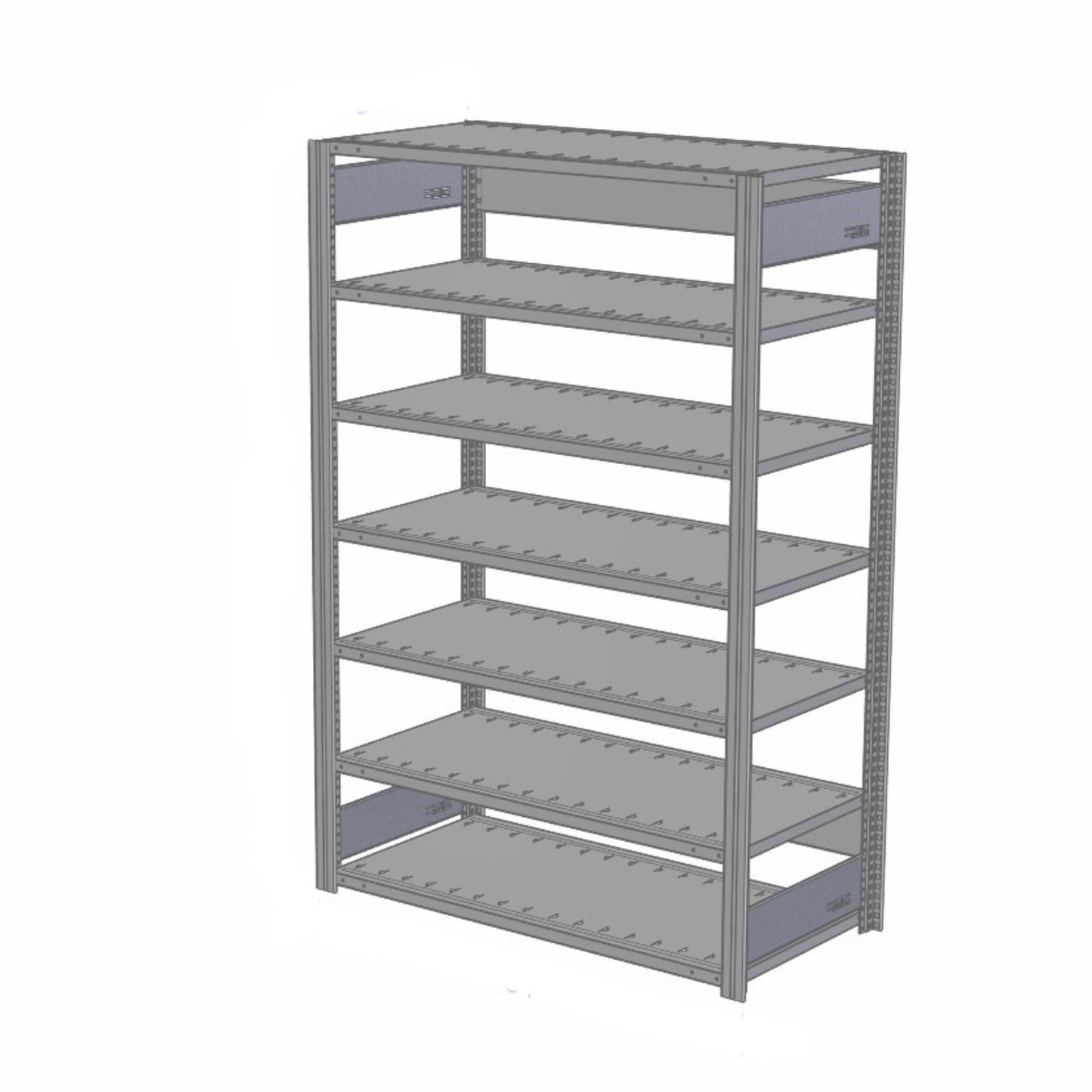 Shelving system 99 height x 48 width x 24 depth | Option: Open / Closed