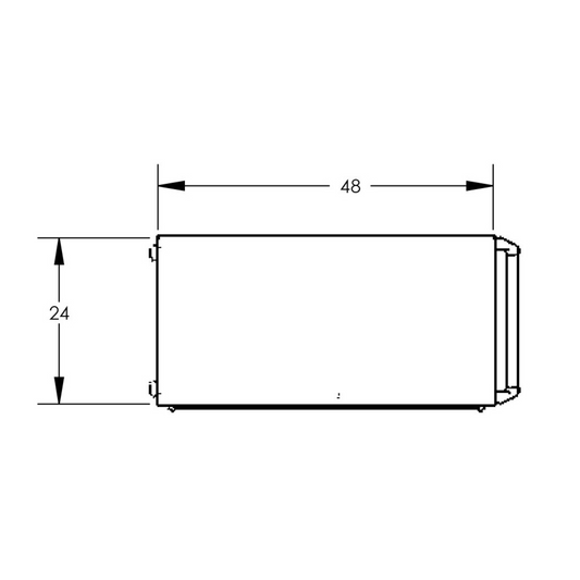 Security Cart, 48"L×24″W, (2) Shelves, Heavy Duty Locking Cart for Secure Storage