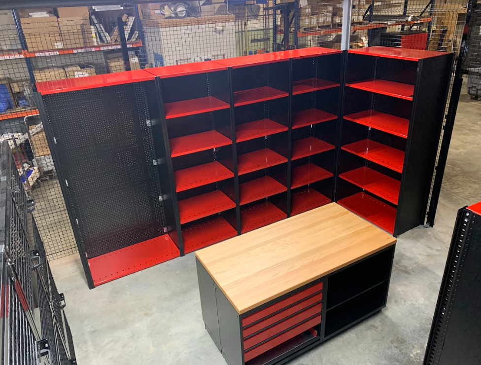 Shelving system 99 height x 48 width x 12 depth | Option: Open / Closed