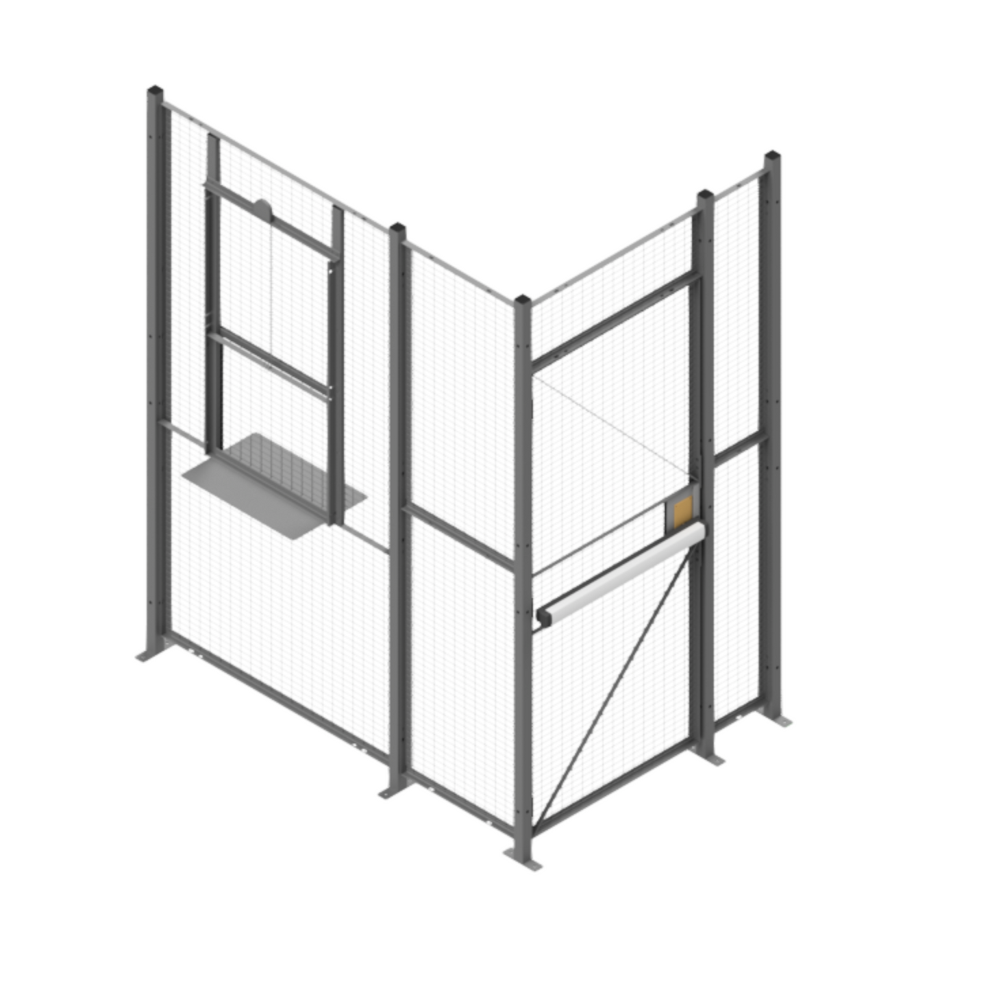 3 Sided Driver Cages (w/Push Bar & Service Window)