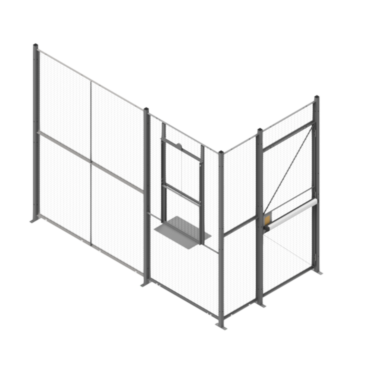 3 Sided Driver Cages (w/Push Bar & Service Window)