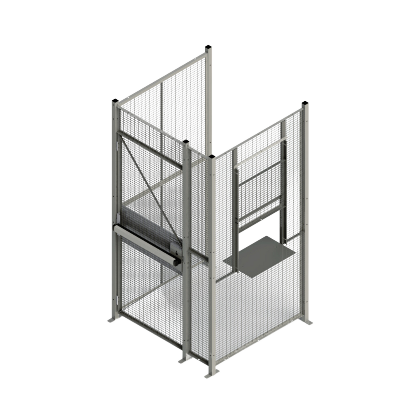 3 Sided Driver Cages (w/Push Bar & Service Window)