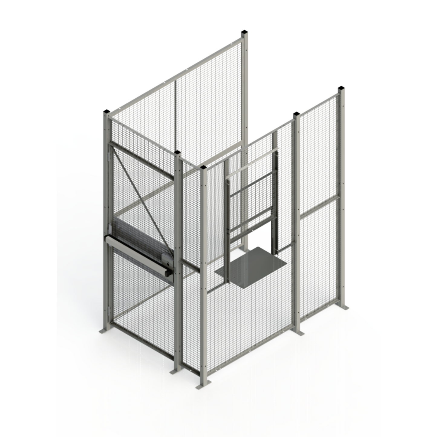 3 Sided Driver Cages (w/Push Bar & Service Window)