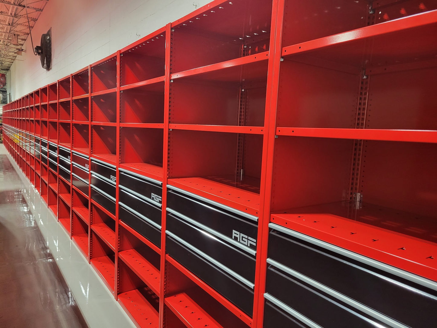 Shelving system 99 height x 48 width x 24 depth | Option: Open / Closed