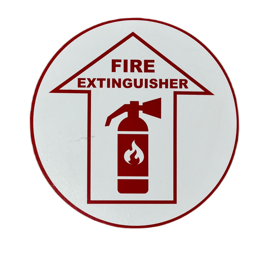 Fire Extinguisher Floor Decal for Industrial Warehouses 18"