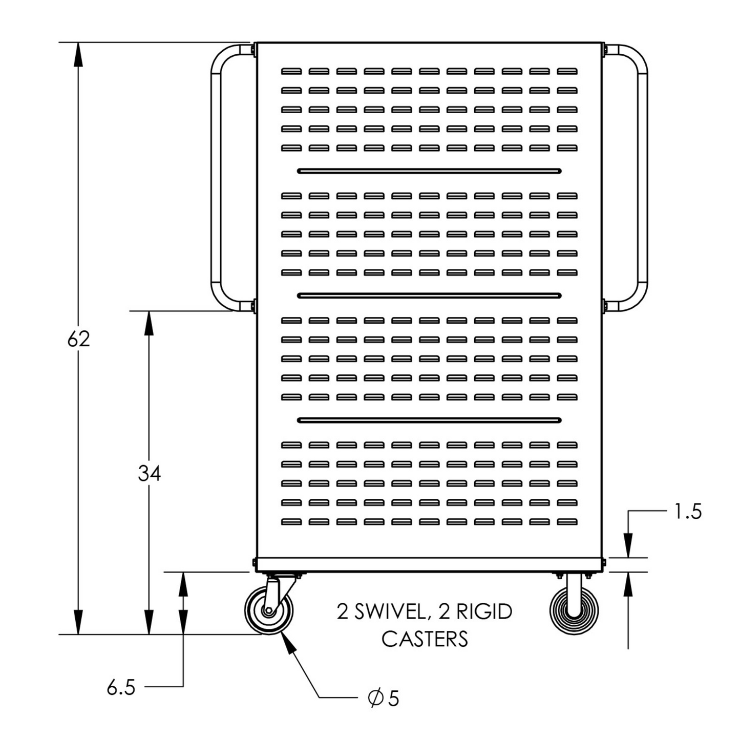 36″ A-Frame Bin & Tool Cart