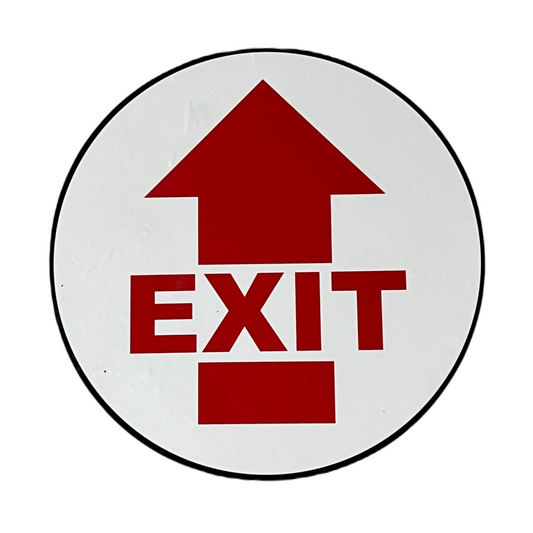 Exit Sign Floor Decal for Industrial Warehouse Safety 18"
