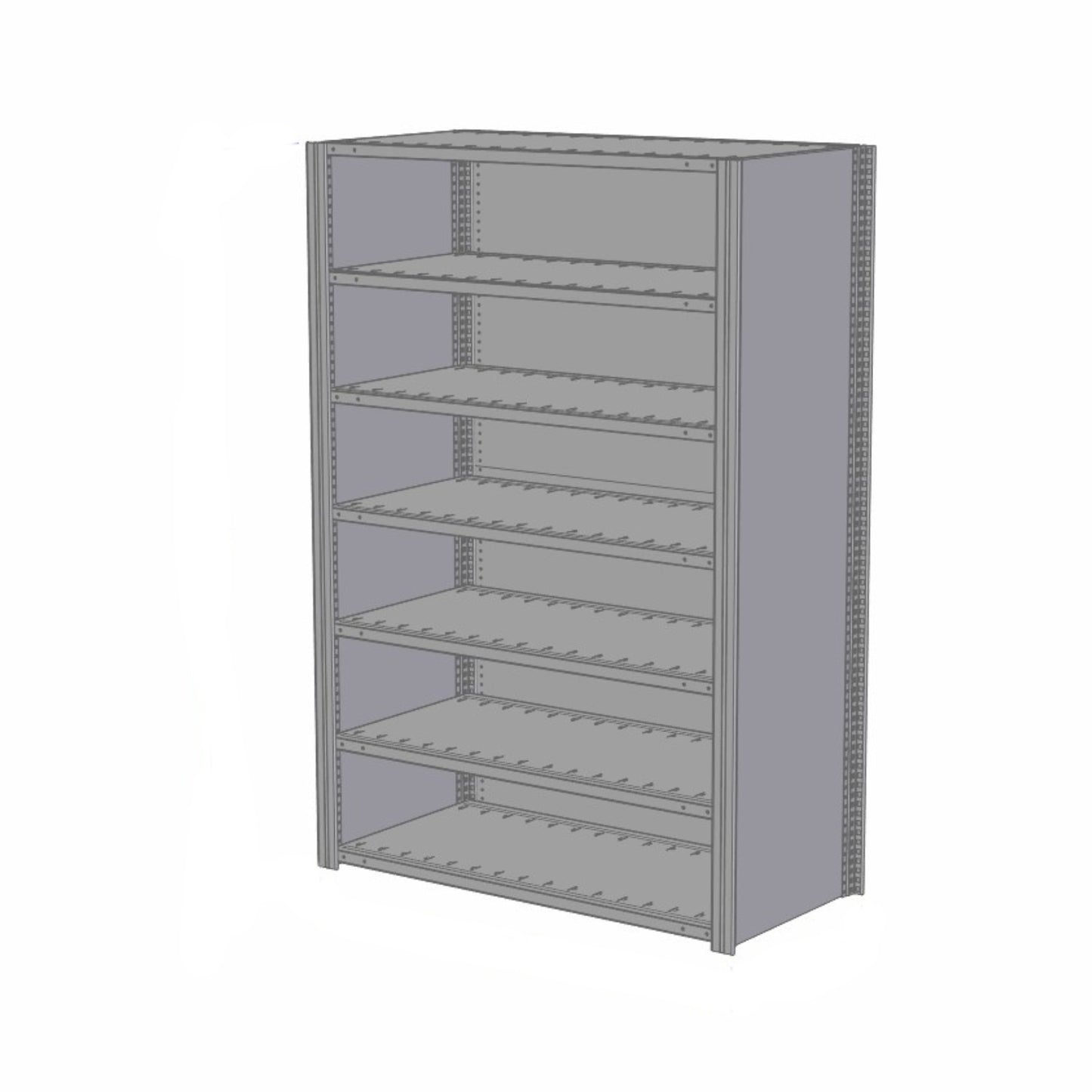 Shelving system 75 height x 48 width x 24 depth | Option: Open / Closed