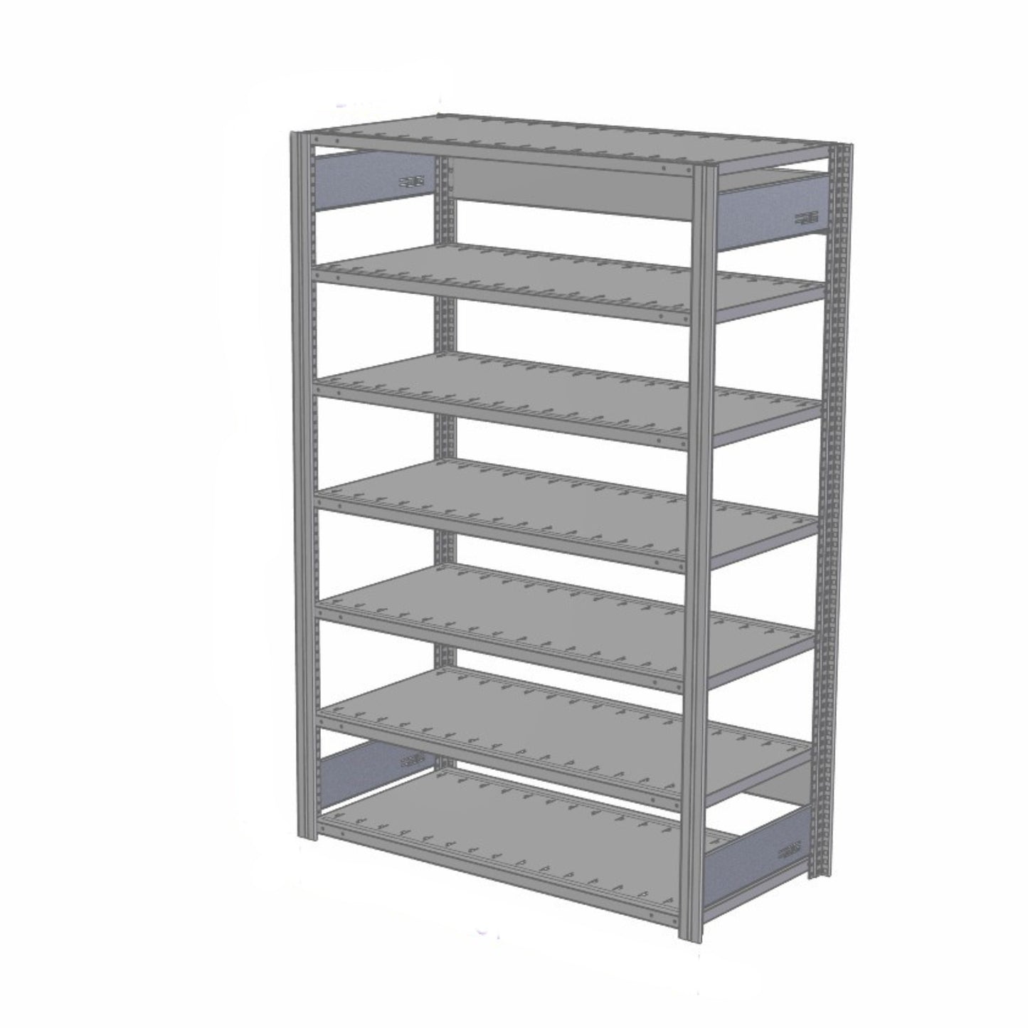 Shelving system 99 height x 48 width x 12 depth | Option: Open / Closed