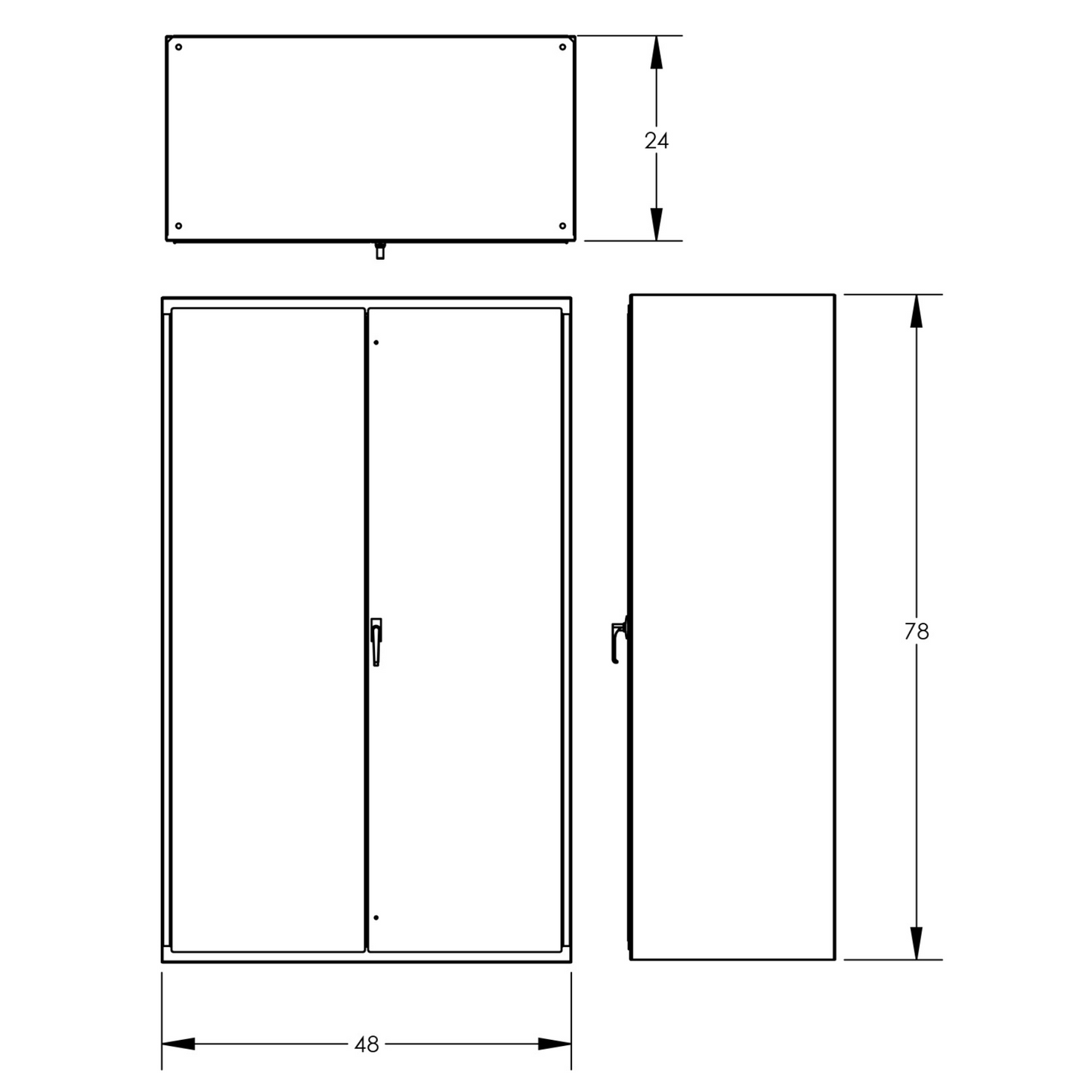 Industrial Bin & Shelf Cabinet, (Base) 48"× 78″ or 36" x 78"