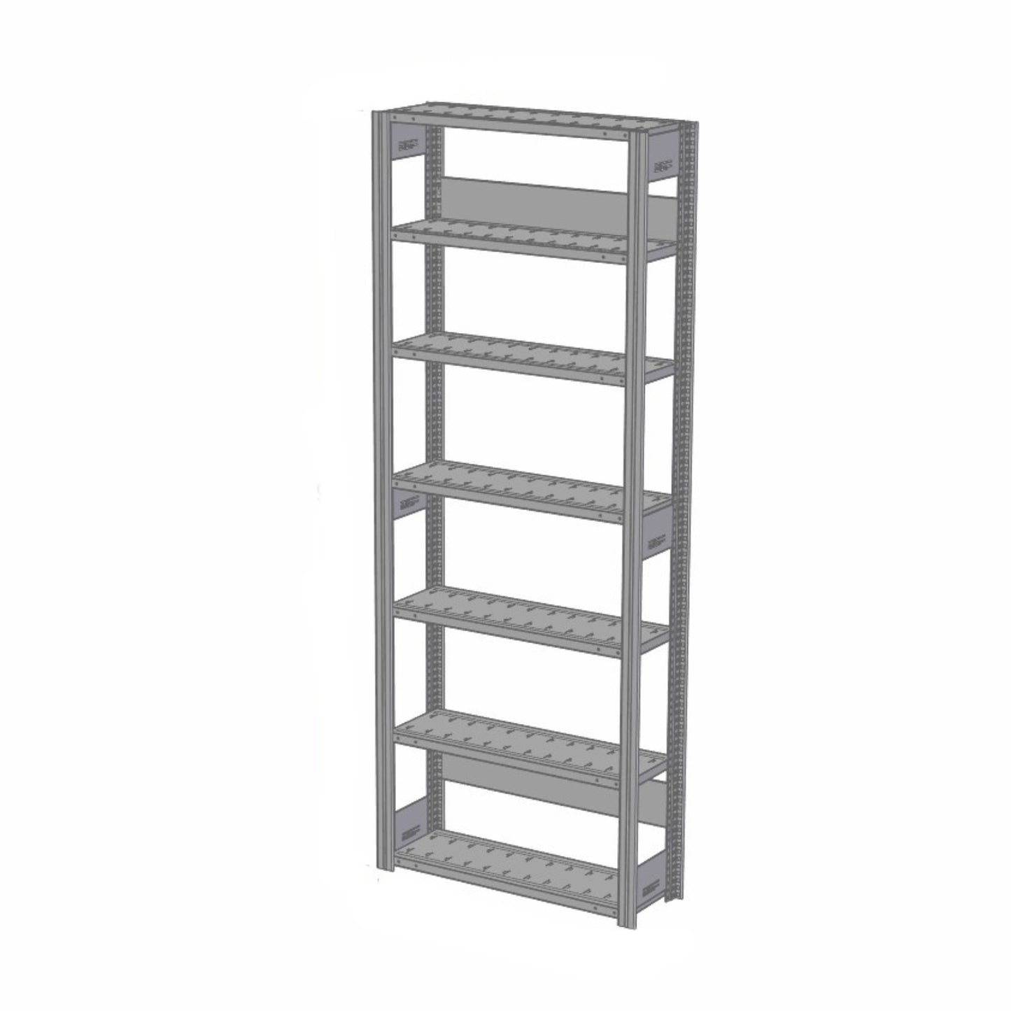 Shelving system 99 height x 36 width x 12 depth | Option: Open / Closed