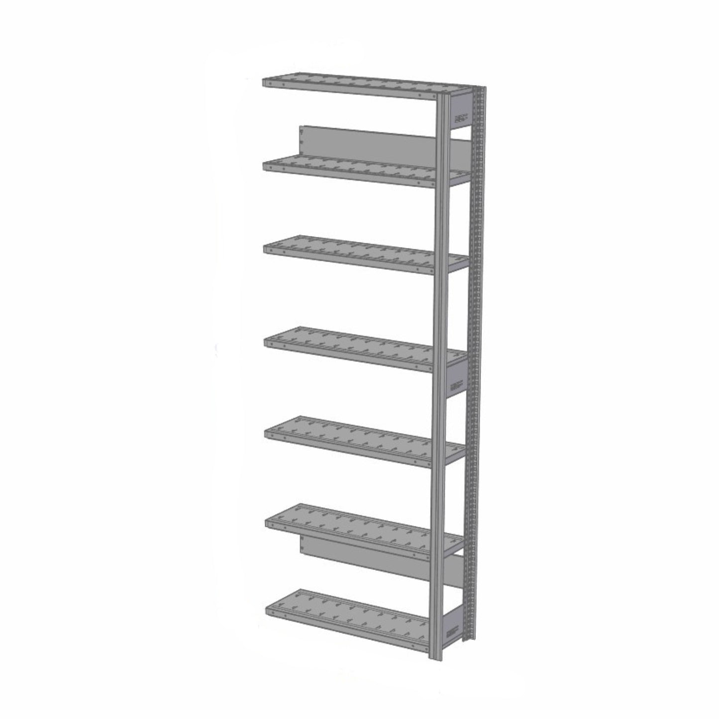 Shelving system 99 height x 36 width x 12 depth | Option: Open / Closed