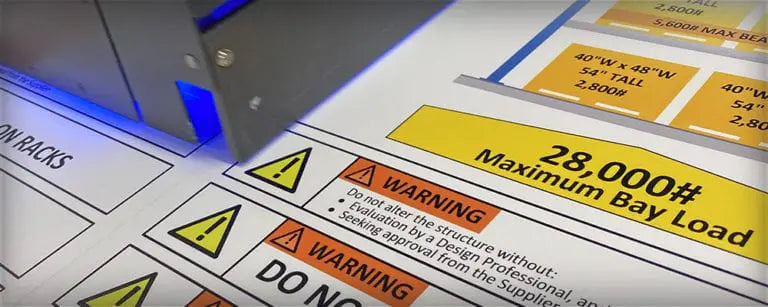 Printing custom rack load capacity signs