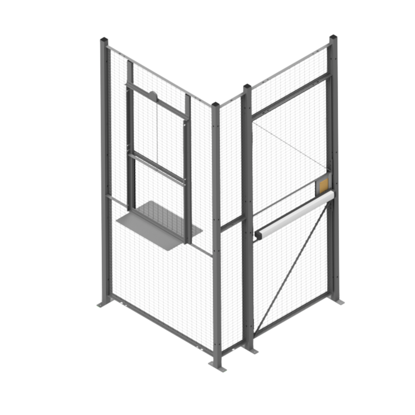 2 Sided Driver Cages (w/Push Bar & Service Window)
