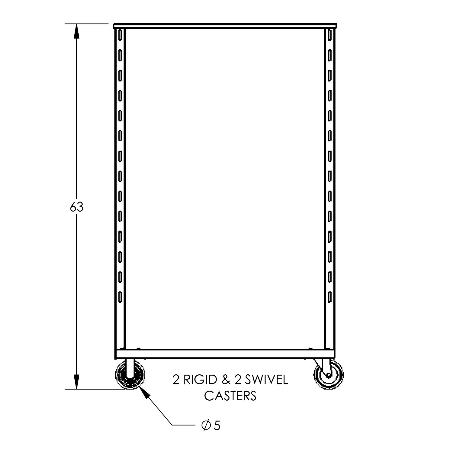 Double-sided Heavy Duty A-Frame Cart, (8) Large Lipped Tray