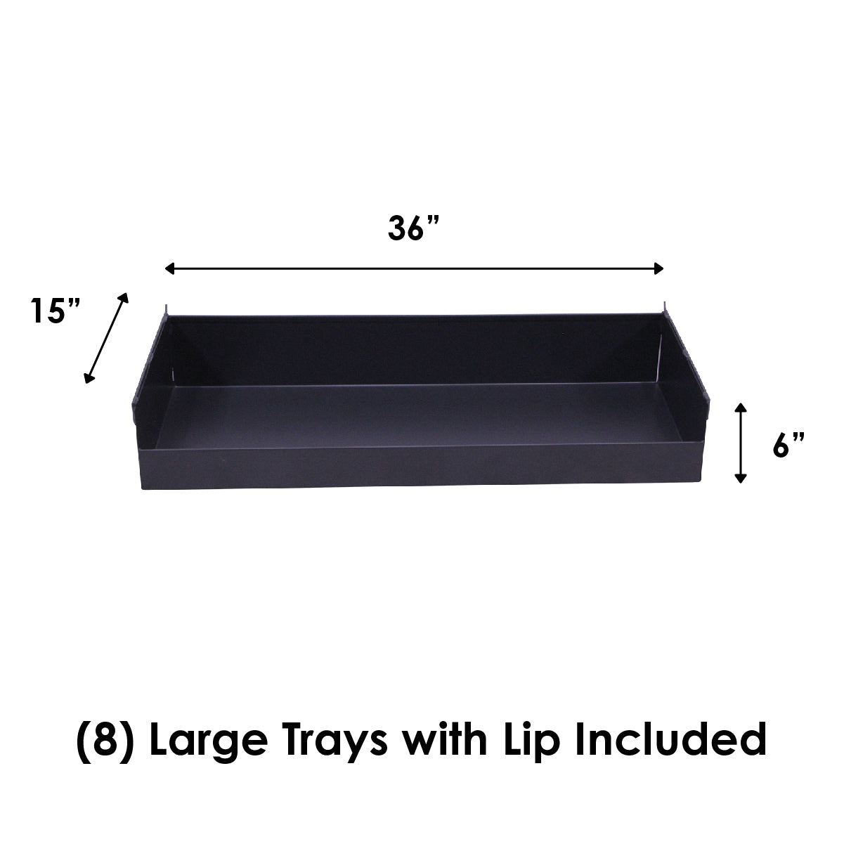 Double-sided Heavy Duty A-Frame Cart, (8) Large Lipped Tray