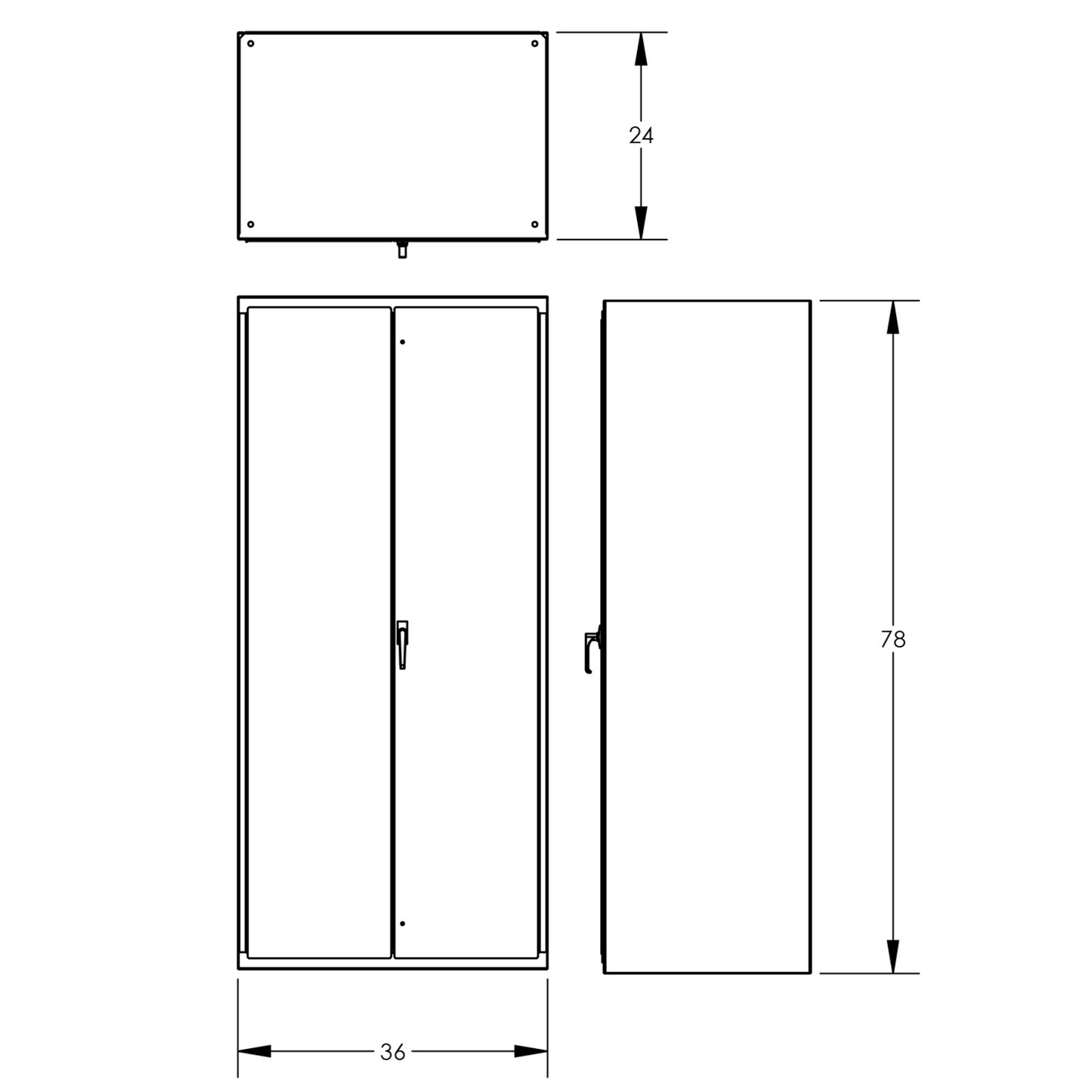 Industrial Bin & Shelf Cabinet, (Base) 48"× 78″ or 36" x 78"