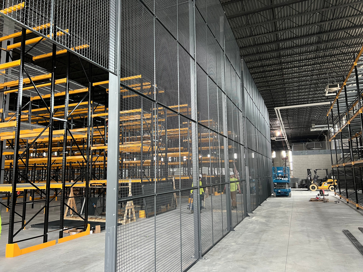 Caged Store In Racking Industrial Warehouse Aerosol Cages – Two3 Solutions