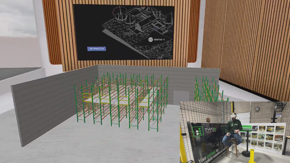Rack-Supported Mezzanine VR Spotlight